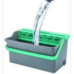 Швабра с отжимом и ведром Hitt Perfect, ведро для мытья полов 4 л, насадка на швабру микрофибра