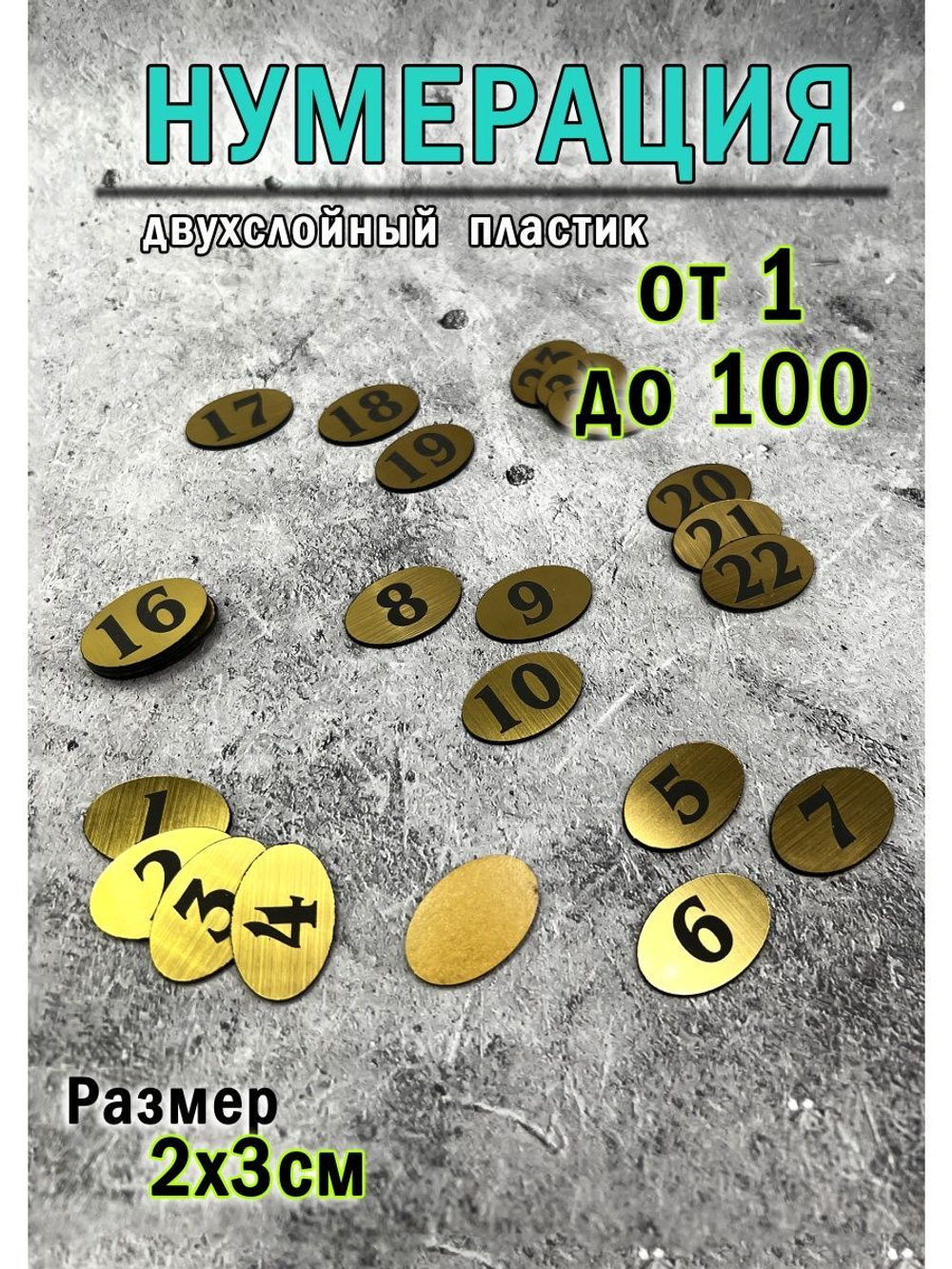 Нумерация гардеробная 1-100