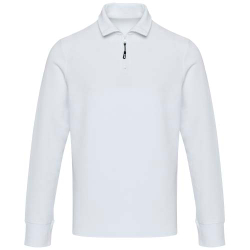 Apollo унисекс поло с длинным рукавом и застежкой-молнией на половину длины