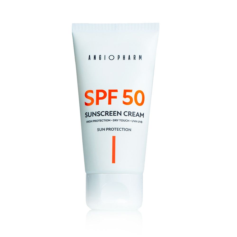 ANGIOPHARM Sunscreen cream SPF 50 - Солнцезащитный крем для лица, 50 мл