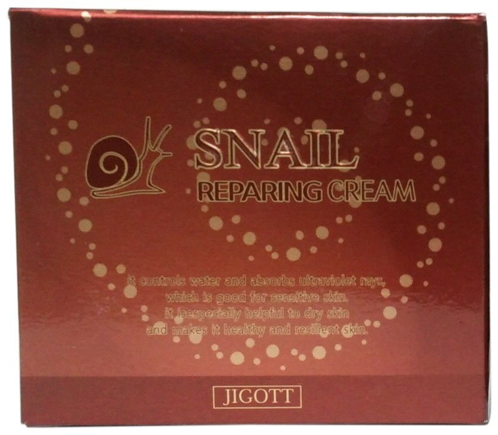 Восстанавливающий антивозрастной крем для лица Jigott Snail Repair Cream с муцином