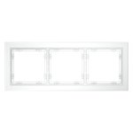 Рамка стеклянная VOLTUM S70 на 3 поста, (белый,матовый,стекло)