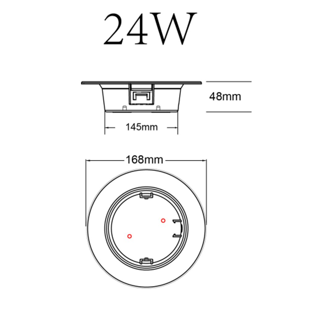 Светильник светодиодный встраиваемый ЭРА LED 21-24-3K круглый 24Вт 3000К | Downlight