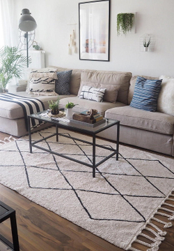 Ковер Lorena Canals Bereber Берберский черно-белый бежевый 140х200 см