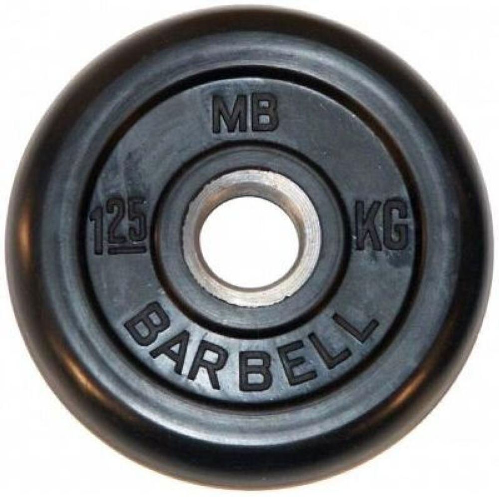 Диск обрезиненный BARBELL MB (металлическая втулка) 1.25 кг / диаметр 26 мм