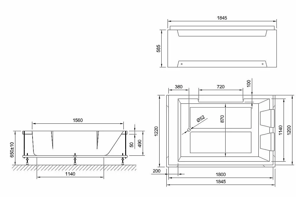 Акриловая ванна Royal Bath TRIUMPH RB665100K 180х120 белая