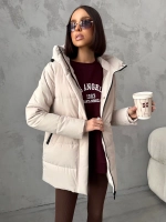 Куртка демисезонная с капюшоном удлиненная