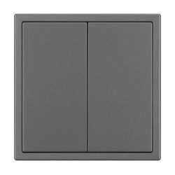 Механизм звонкового выключателя двухклавишный SWT-NOBE-MKR2-SFPL-GR (230V, 10A) (Arlight, Серый базальт) 061740