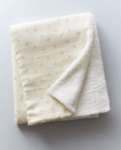 ZARA HOME ДЕТСКОЕ МЯГКОЕ ПОЛОТЕНЦЕ, ЖЕЛТОВАТО-БЕЛЫЙ