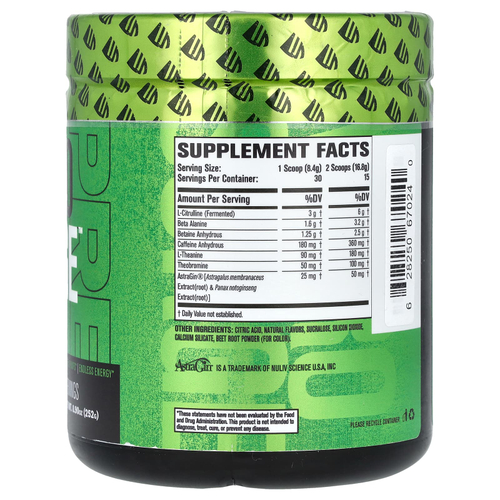 Jacked Factory, Nitro Surge, предтренировочный комплекс, вишневый лаймад, 252 г (8,9 унции)