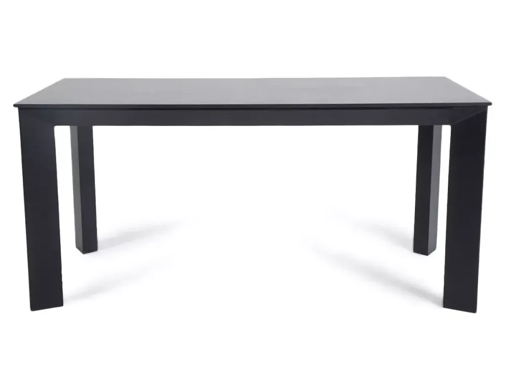 "Венето" обеденный стол из HPL 160х80см, цвет "серый гранит", каркас черный