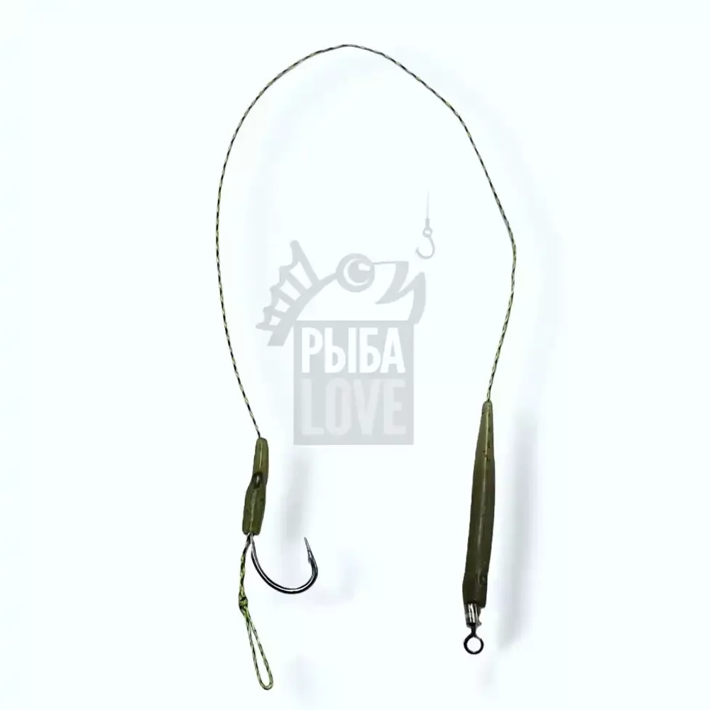 Поводок карповый с волосом и стопором Miracle Fish Hair Rigs (6шт)