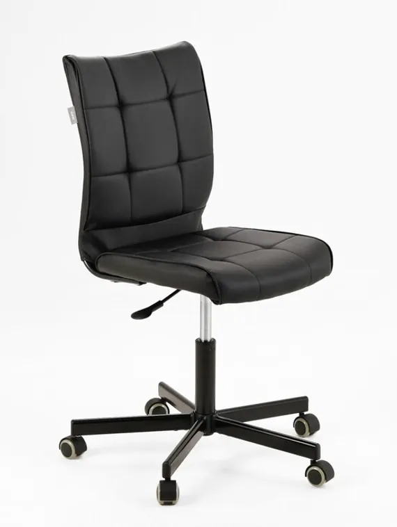 Кресло Бюрократ CH-330M черная эко.кожа Leather Black, крестовина металл черный