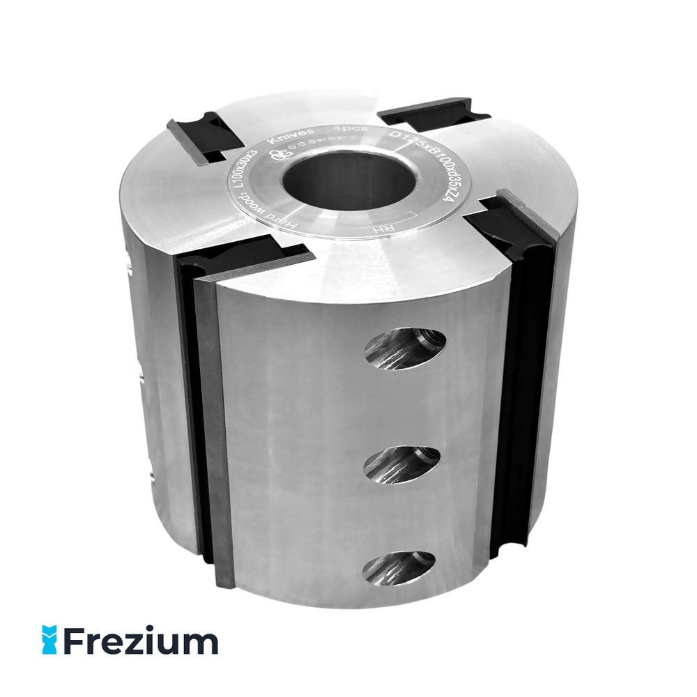 Барабан алюминиевый строгальный с ножами HSS "O.G.Germany" D125xS35xB100 Z4