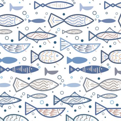 Контурные рыбы с узором