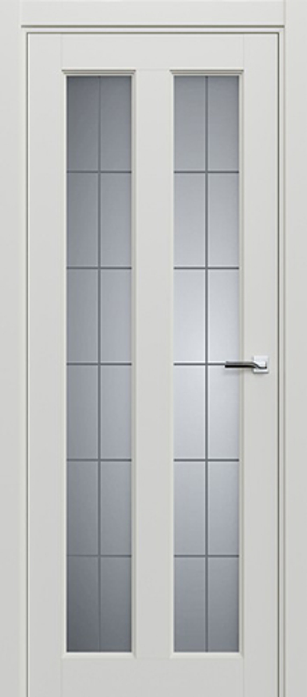 Межкомнатная дверь Статус 612 Белое Английская решётка Белый жемчуг
