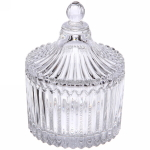 Сахарница стеклянная 460мл «Пирамидка» 14*13см
