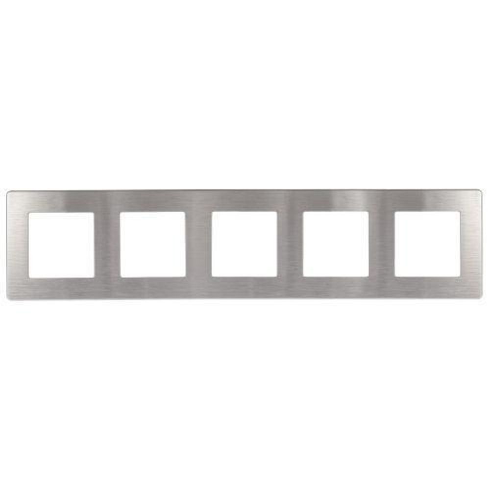 Рамка 5-м 12-5105-03 сатин алюм. Эра Б0052541