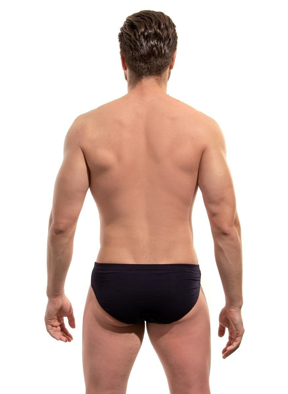 Мужские трусы-слипы с контрастной полоской (Размер: L) (Цвет: белый)