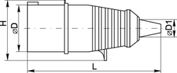 Вилка 024 3Р+РЕ 32А 380В IP44