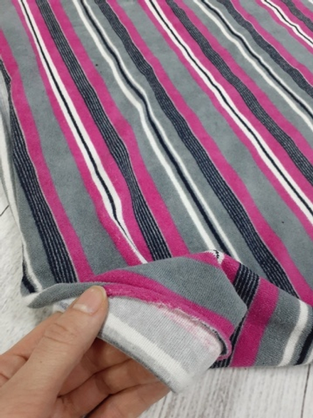 ВЕЛЮР /ПОЛОСКА РОЗОВ/СЕРАЯ