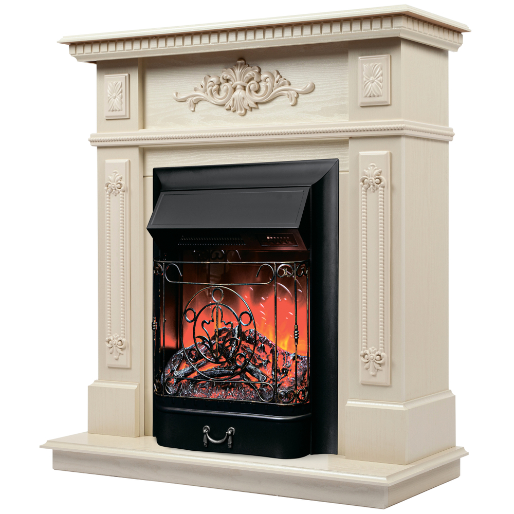 Каминокомплект Real Flame Lilian WT с очагом Majestic Lux Black RC