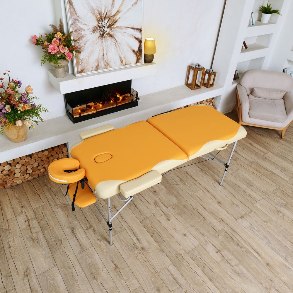 Массажный стол DFC NIRVANA Elegant PREMIUM, цвет оранжево-бежевый