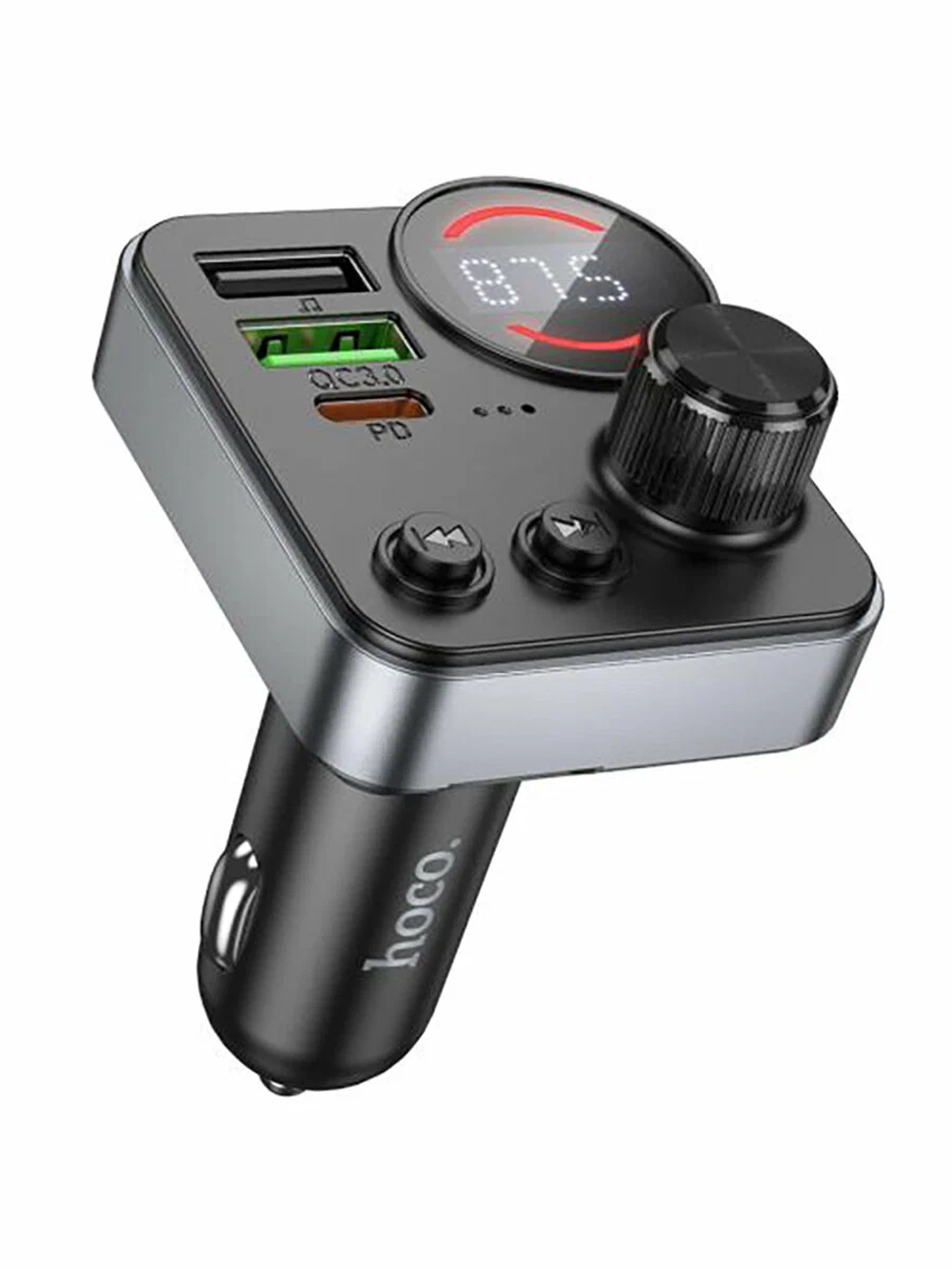 FM модулятор HOCO E86 Alegria 48W dual port PD30W+QC3.0 car BT FM transmitter