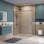 Душевой уголок BelBagno SOFT_CLOSE-2-AH-1 160х100 стекло прозрачное/профиль оружейная сталь