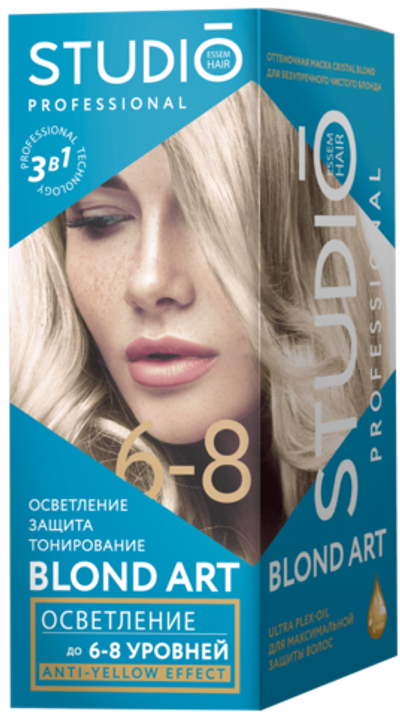 STUDIOКраска д/волос,6-8 тонов 3D осветление