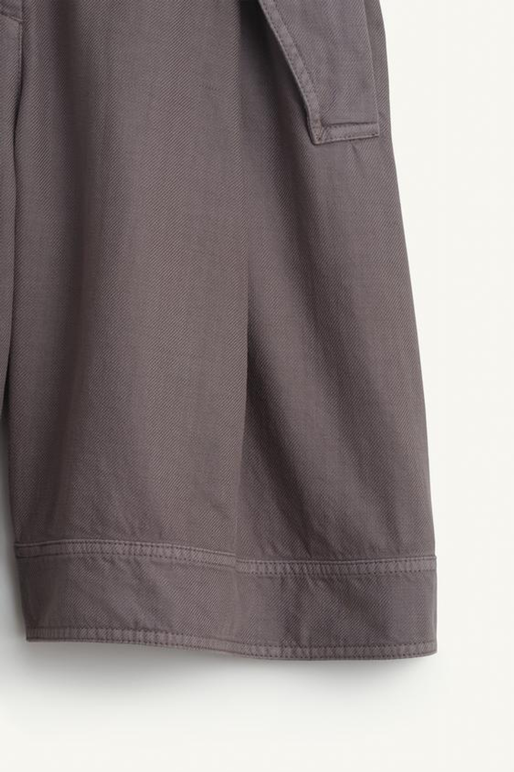 ZARA ШОРТЫ-БЕРМУДЫ ИЗ СМЕСИ ХЛОПКА И 23% ЛЬНА, СЕРЫЙ/СИНИЙ