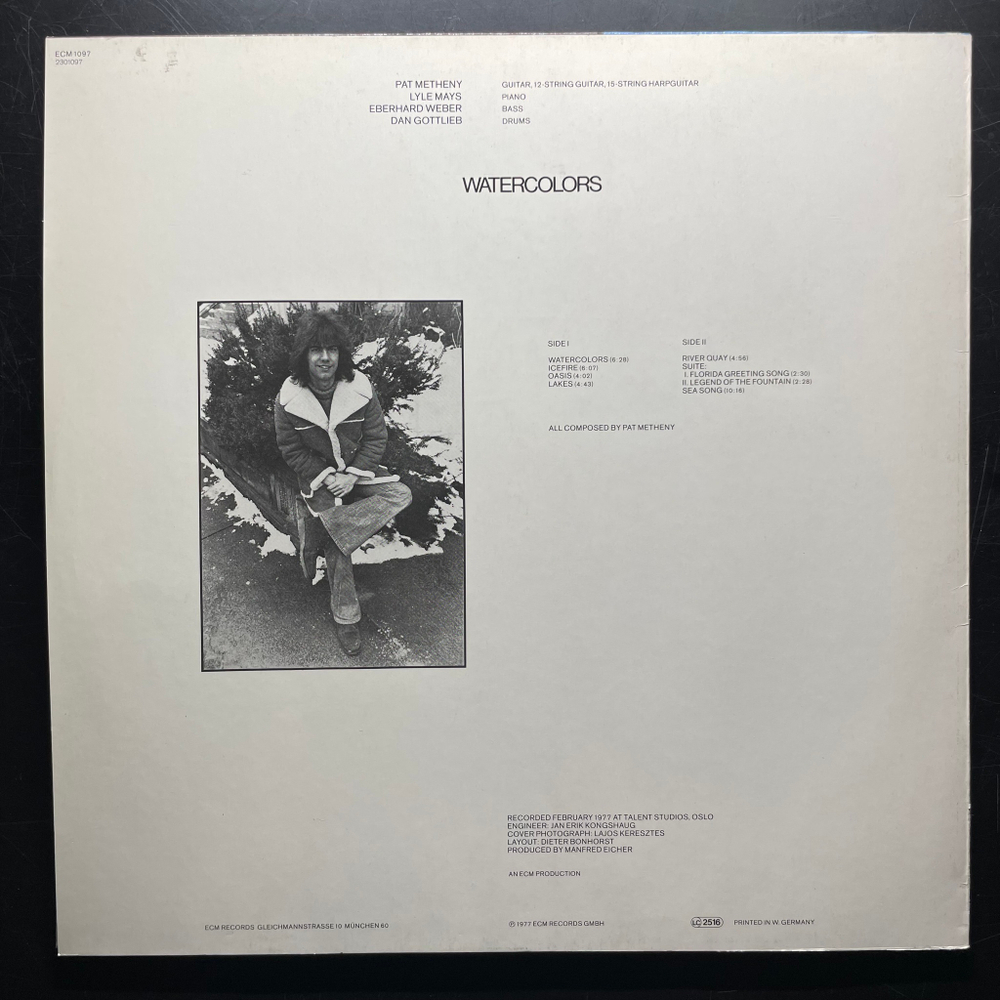 Pat Metheny ‎– Watercolors (Германия 1977г.) ECM