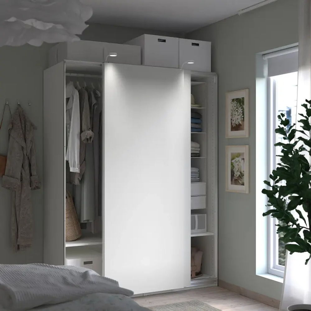 Шкаф-купе - IKEA PAX/HASVIK/ПАКС/ХАСВИК ИКЕА, 150x66x201 см, белый