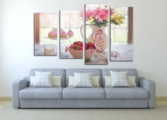 Модульная картина "Клубничное утро"