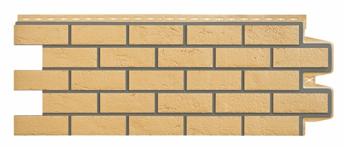 Фасадная панель Grand Line Состаренный кирпич Премиум Горчичный 0,39м2