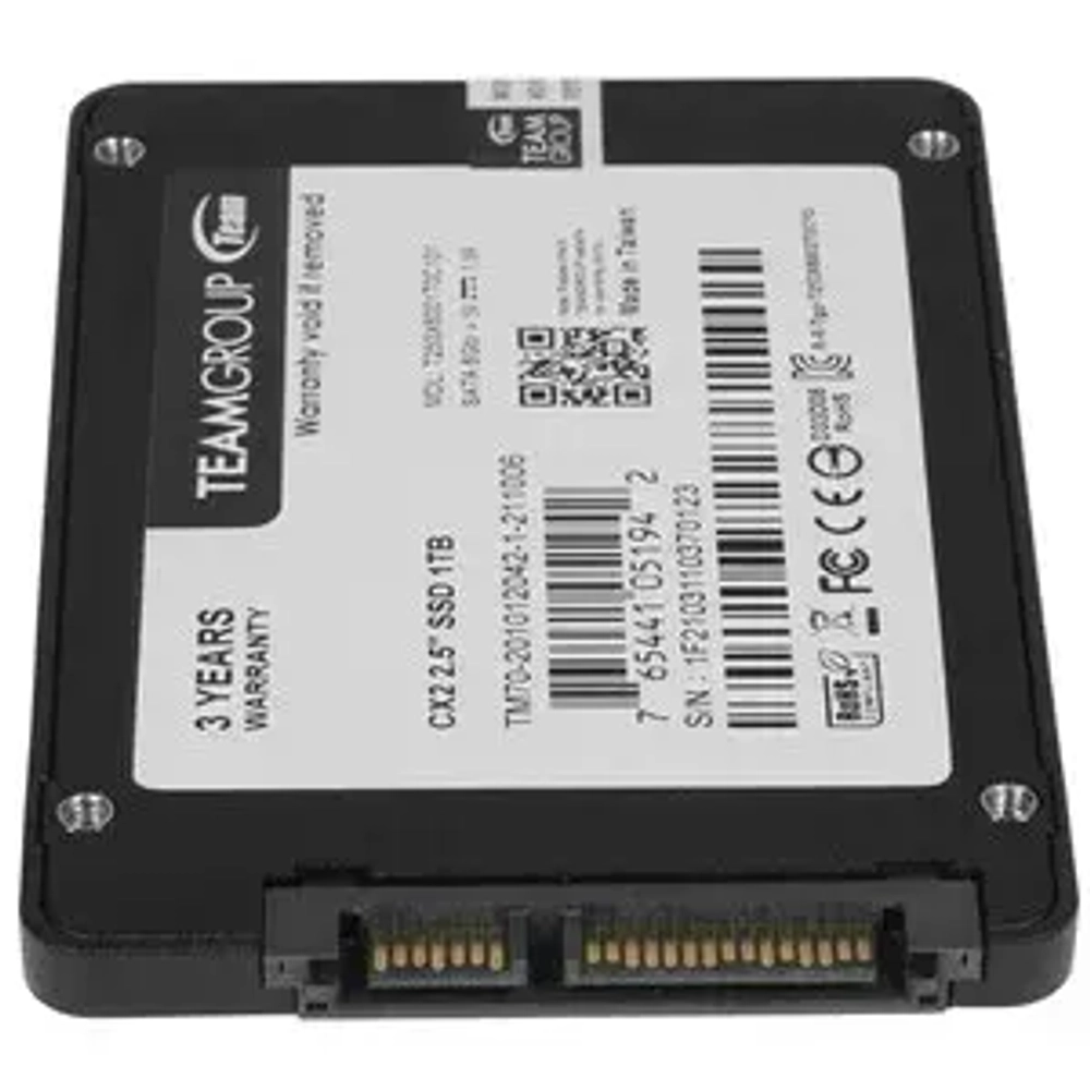 Твердотельный накопитель 1000GB SSD TeamGroup QX 2.5” SATA3, R530 MB/s, W470MB/s, 300TBW, 3D QLC флэш, SLC кэширование T253X7001T0C101