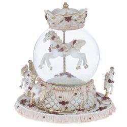 GAEM Фигурка декоративная в стекл шаре "Карусель" (ключ,муз, движ), D 10 см, L15 W15 H17 см