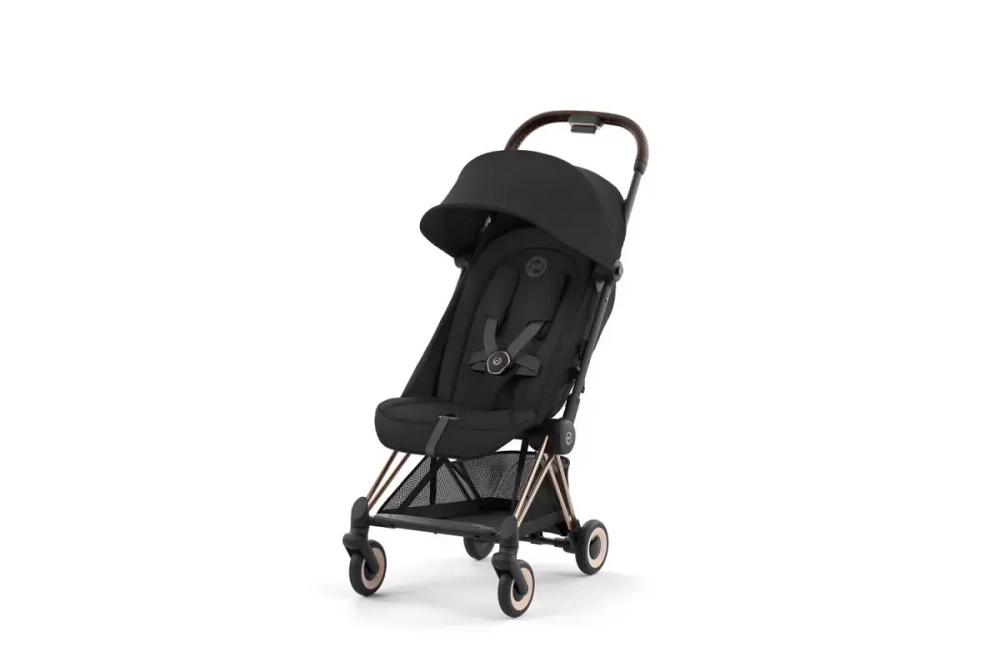 Коляска прогулочная Cybex Coya, Sepia Black шасси Rose Gold