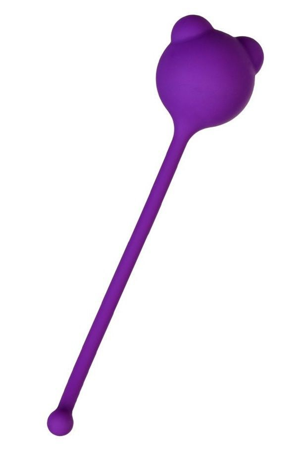 Фиолетовый силиконовый вагинальный шарик A-Toys с ушками