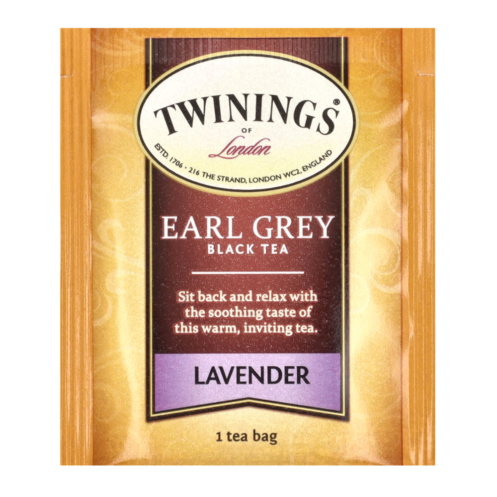 Twinings, "Эрл Грей", черный чай с ароматом лаванды, 20 чайных пакетиков, 1,41 унции (40 г)