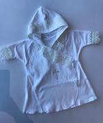 Крестильная рубашка для девочек с капюшоном (Малышеево) Арт. 0105И (Размер: 80)