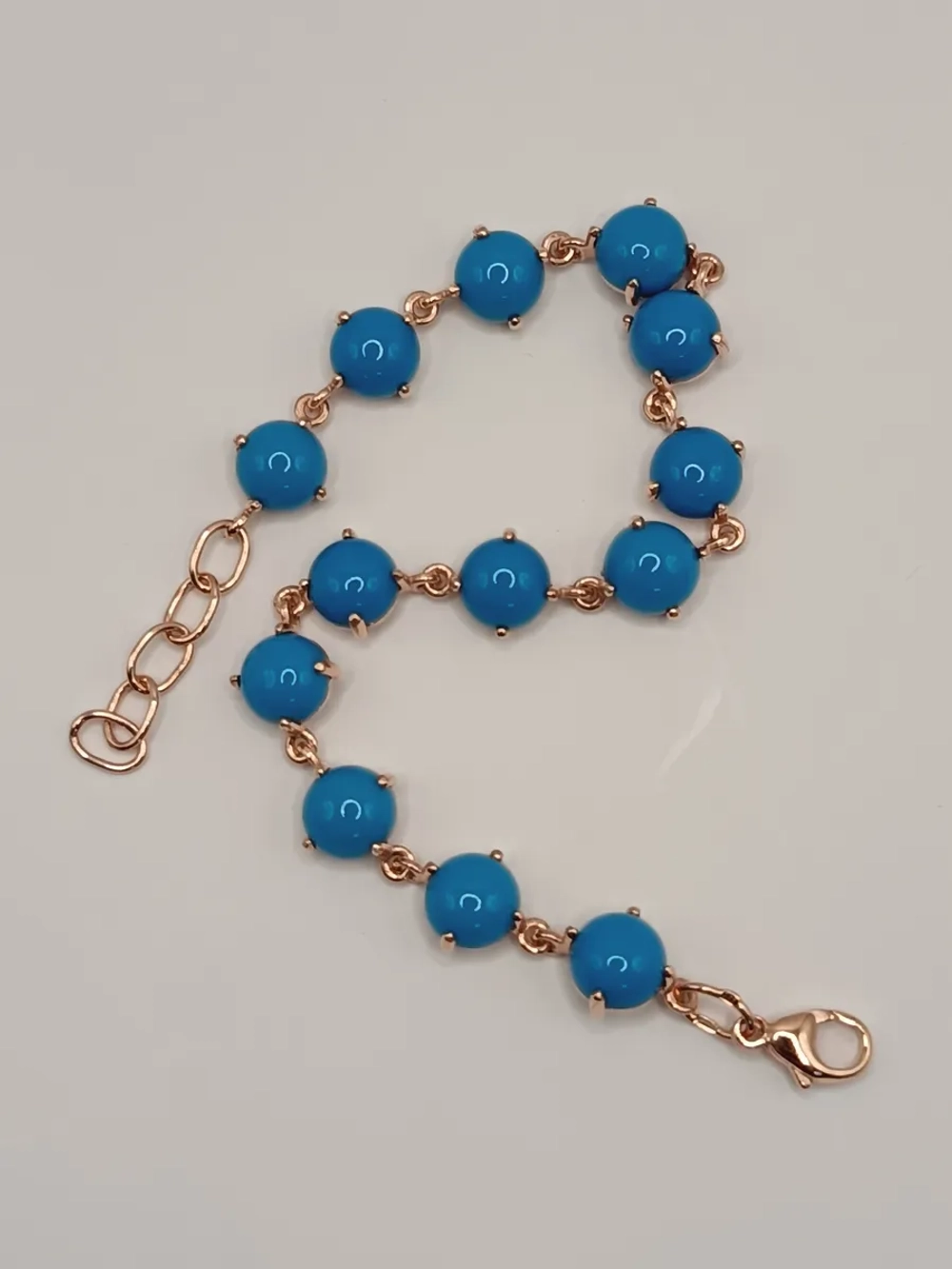 Браслет серебряный с бирюзой прессованной