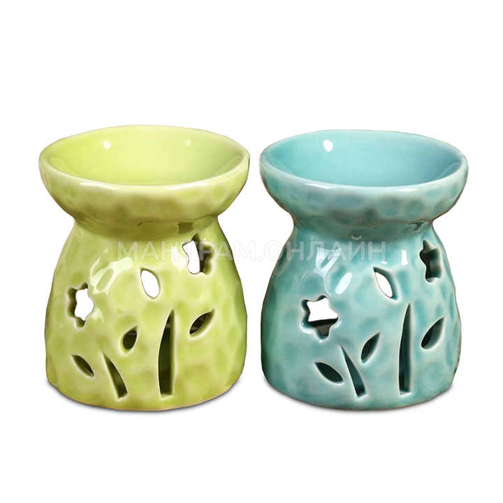 Аромалампа Полевые цветы, керамика, цвет микс, 7x6,5x6,5 см