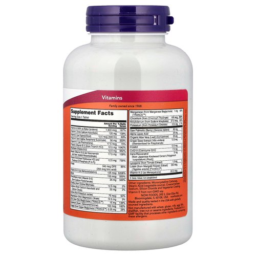 NOW Foods, Adam™, превосходные мультивитамины для мужчин, 120 таблеток