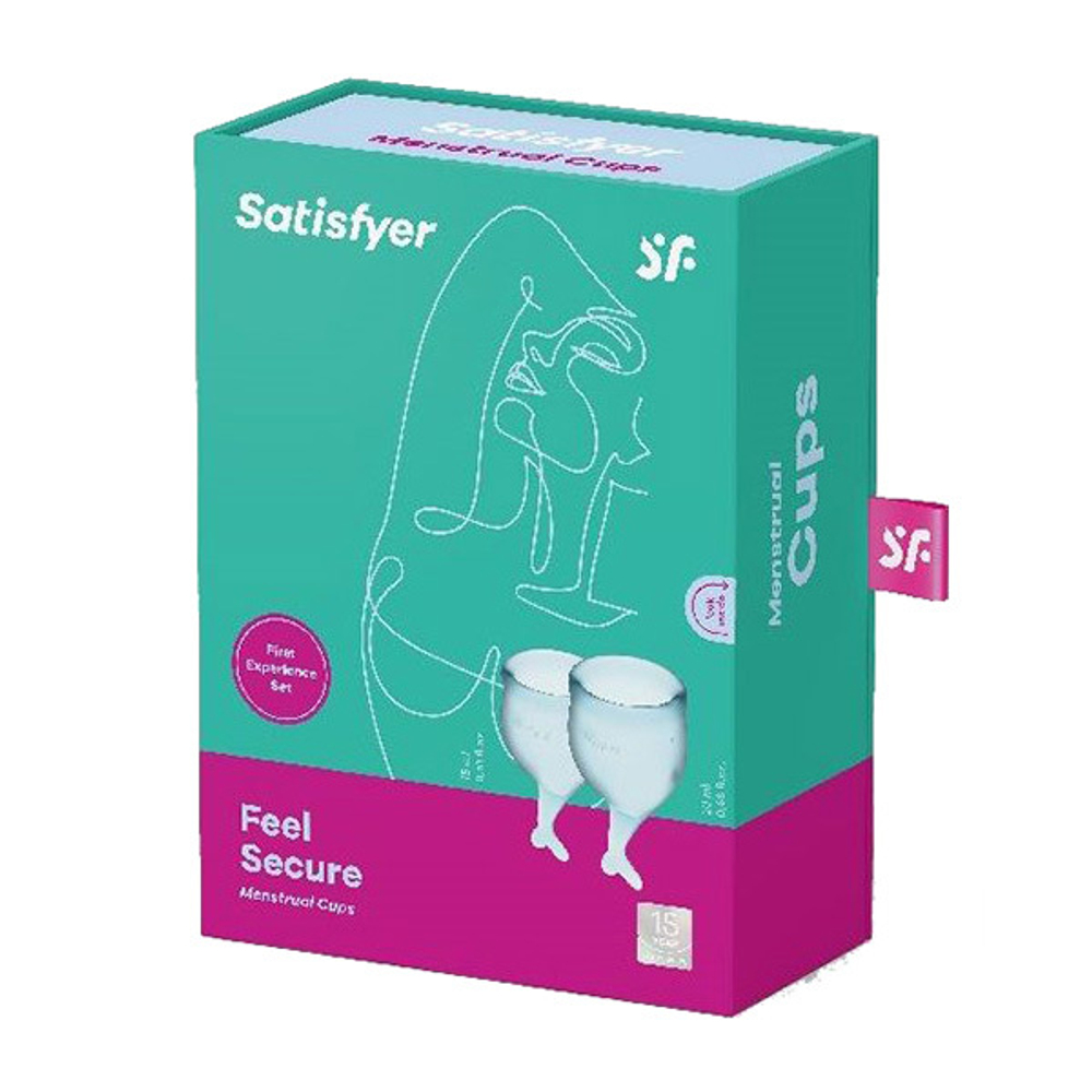 Набор голубых менструальных чаш Satisfyer Feel secure Menstrual Cup