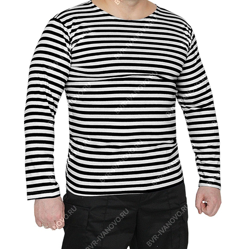 Тельняшка Футер 3-х нитка с начёсом (черная полоса)