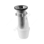 Сифон для умывальника/мойки бутылочный 1 1/2"x40 со смещенным сливом выпуск с нержавеющей решёткой D=70мм Орио К-4003