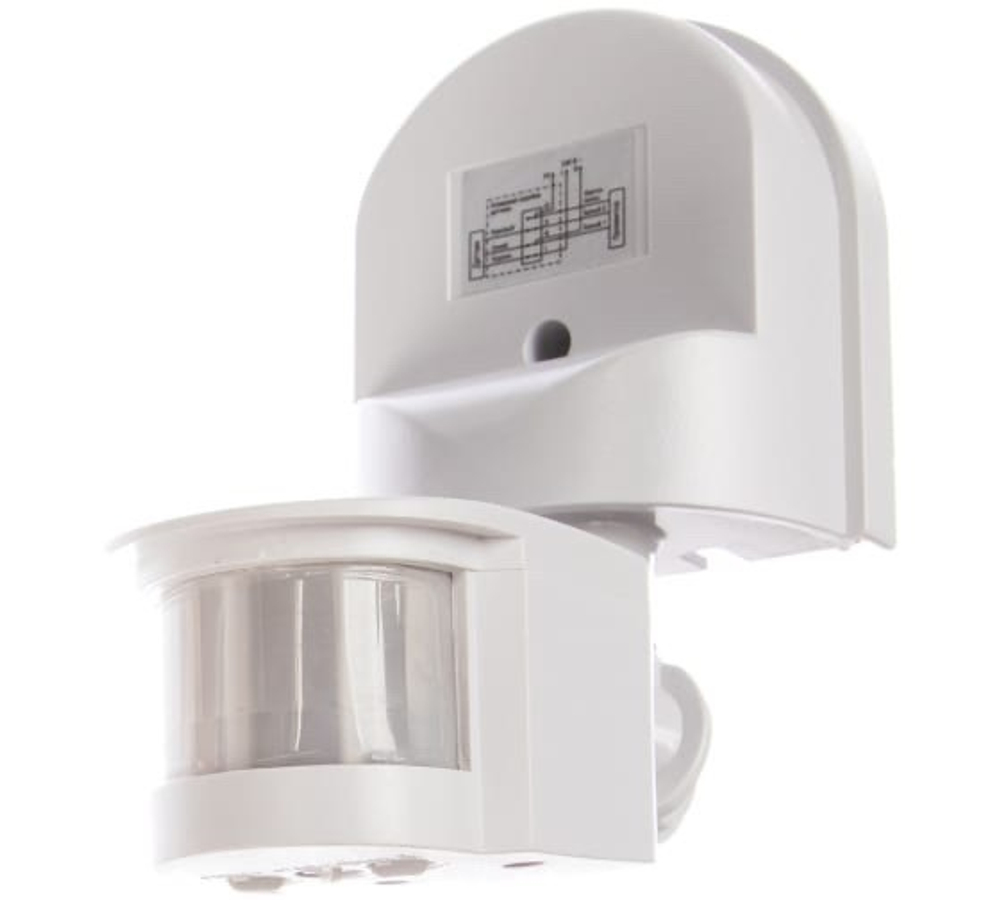 Датчик движения ДД-008 1100Вт 180град 12м IP44 белый IEK LDD10-008-1100-001