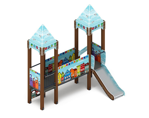 Детский игровой комплекс Королевство (Коты) ДИК 1.15.02-21 H=750