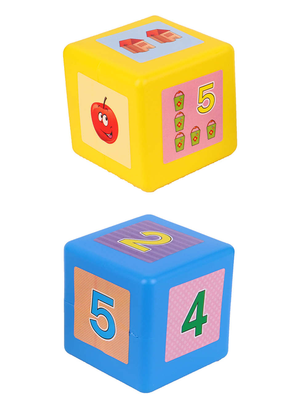 Кубики выдувные 6 шт МАТЕМАТИКА с картинками арт. К06-0818